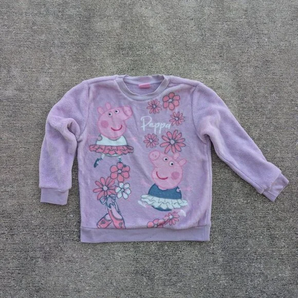 Peppa Pig Girls' Fleece Sweatshirt & Joggers – Pink Ballerina 2-Piece Set - Picture 3 of 4